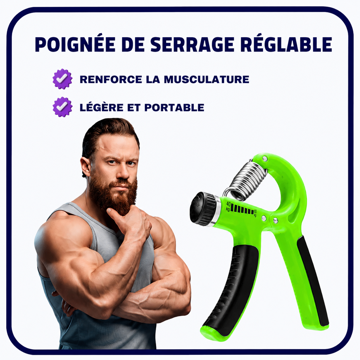Poignée de musculation réglable