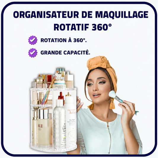 Organisateur rotatif pour cosmétiques